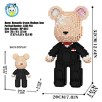 MPIN 6617 | Groom Bear DIY Building Block Set (2,350 Pcs) - 32cm