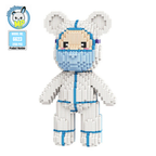MPIN MP-6623 | Angel in White Bear DIY Building Block Set (3,150 Pcs) - 32cm