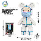 MPIN MP-6623 | Angel in White Bear DIY Building Block Set (3,150 Pcs) - 32cm