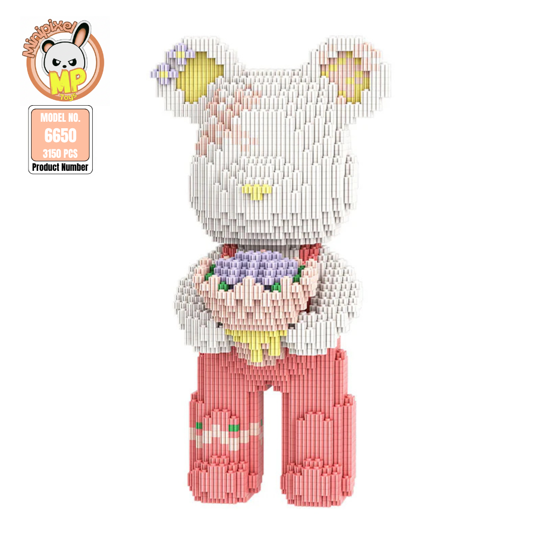 MPIN MP-6650 | Princess Xixi Bear DIY Building Block Set (3,150 Pcs) - 32cm
