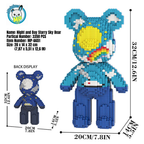 MPIN MP-6651 | Day & Night Starry Sky Bear DIY Building Block Set (3,350 Pcs) - 32cm