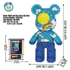 MPIN MP-6651 | Day & Night Starry Sky Bear DIY Building Block Set (3,350 Pcs) - 32cm