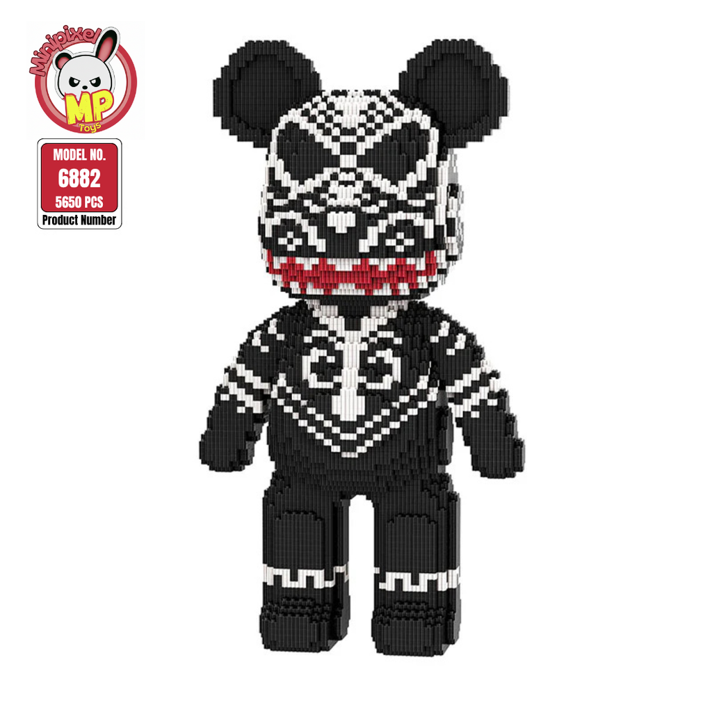MPIN 6882 | Black Totem Bear DIY Building Block Set (5,650 Pcs) - 43cm