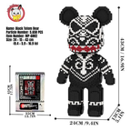 MPIN 6882 | Black Totem Bear DIY Building Block Set (5,650 Pcs) - 43cm