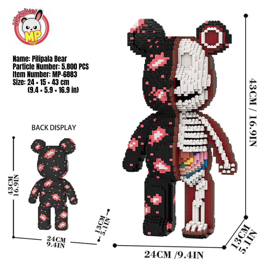 MPIN 6883 | Pili Pala Bear DIY Building Block Set (5,800 Pcs) - 43cm