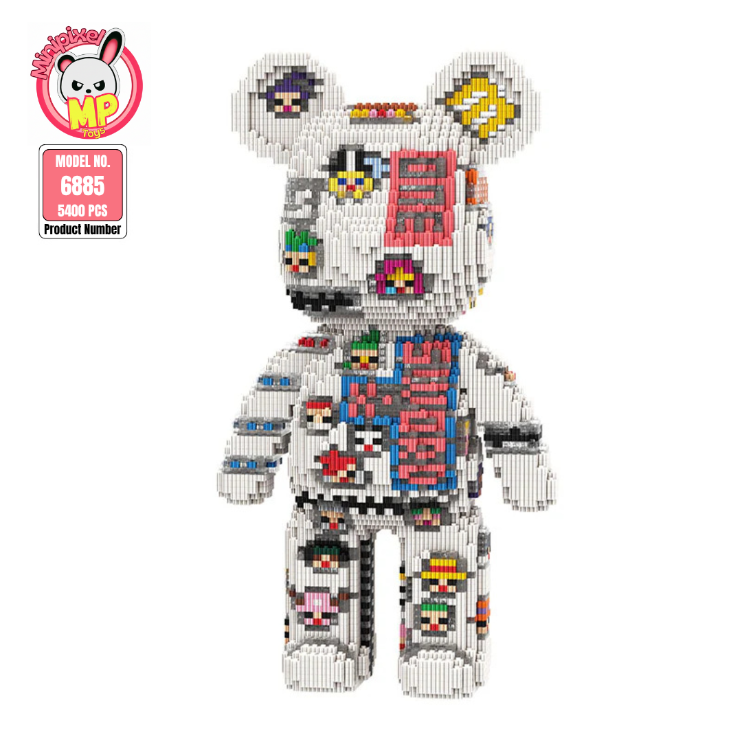 MPIN 6885 | Pirate Pixel Bear DIY Building Block Set (6,350 Pcs) - 43cm