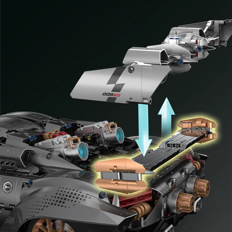 GULY 10629 Zephyr 918: 1:8 Hyper-Performance RC Supercar Building Set