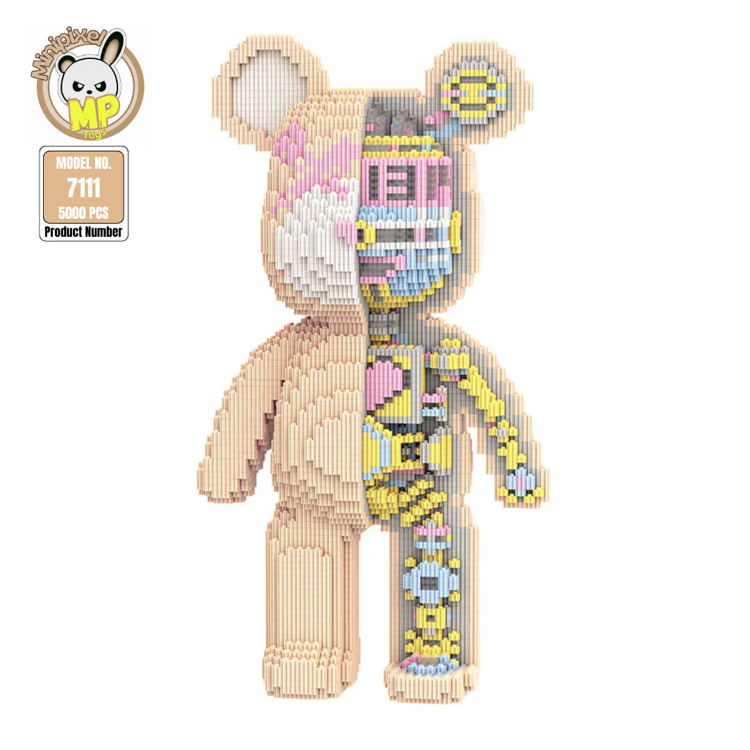 MPIN 7111 | Semi-Anatomical Mechanical Bear DIY Building Block Set (5,000 Pcs) - 43cm