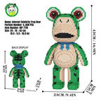 MPIN 7119 | Zombie Cosplay: Internet-Famous Frog Bear DIY Building Block Set (5,650 Pcs) - 43cm