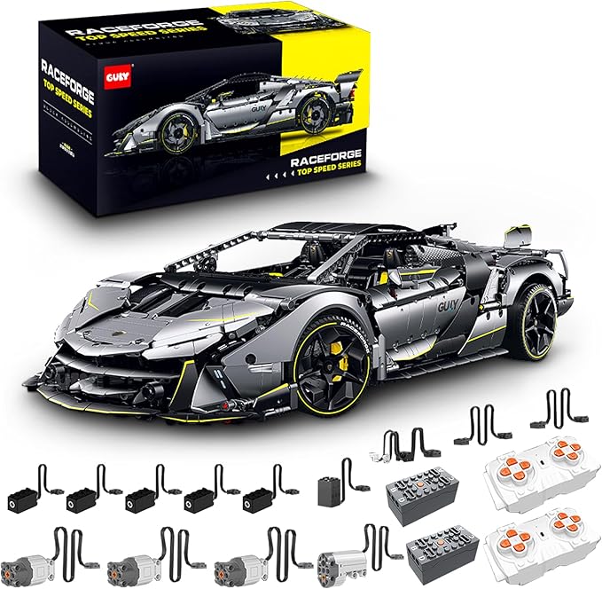 GULY 10638 Ash Spyder: 1:8 Hyper-Performance RC Convertible Supercar Building Set