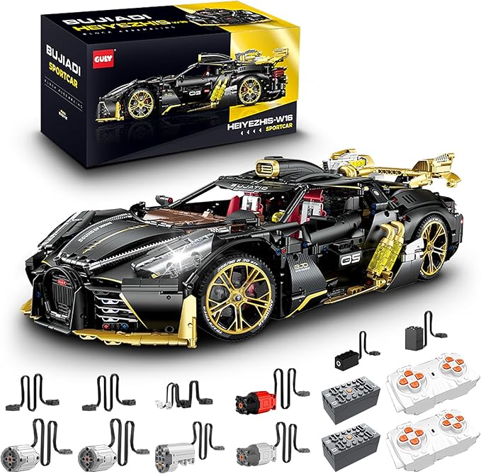 GULY 10631 Heiyezhis W16: 1:8 Hyper-Performance RC Supercar Building Set