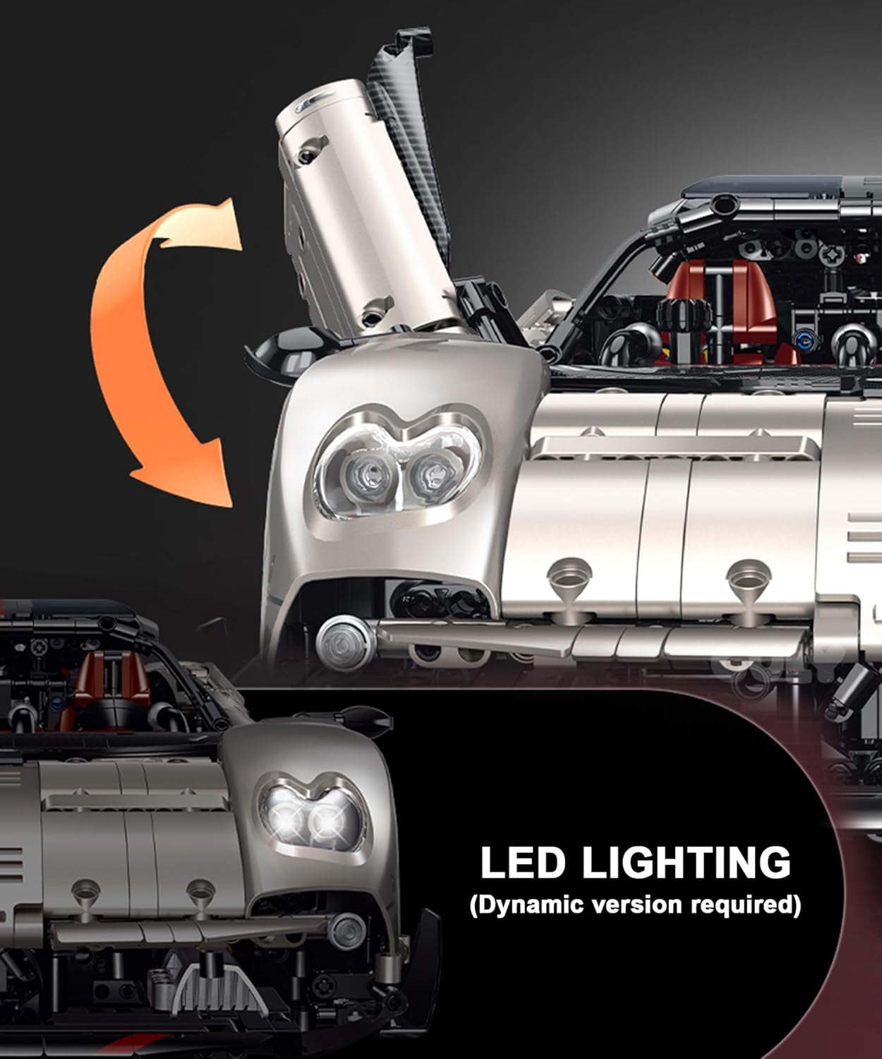 GULY 10657 Zenith GT: 1:8 Hyper-Performance RC Supercar Building Set