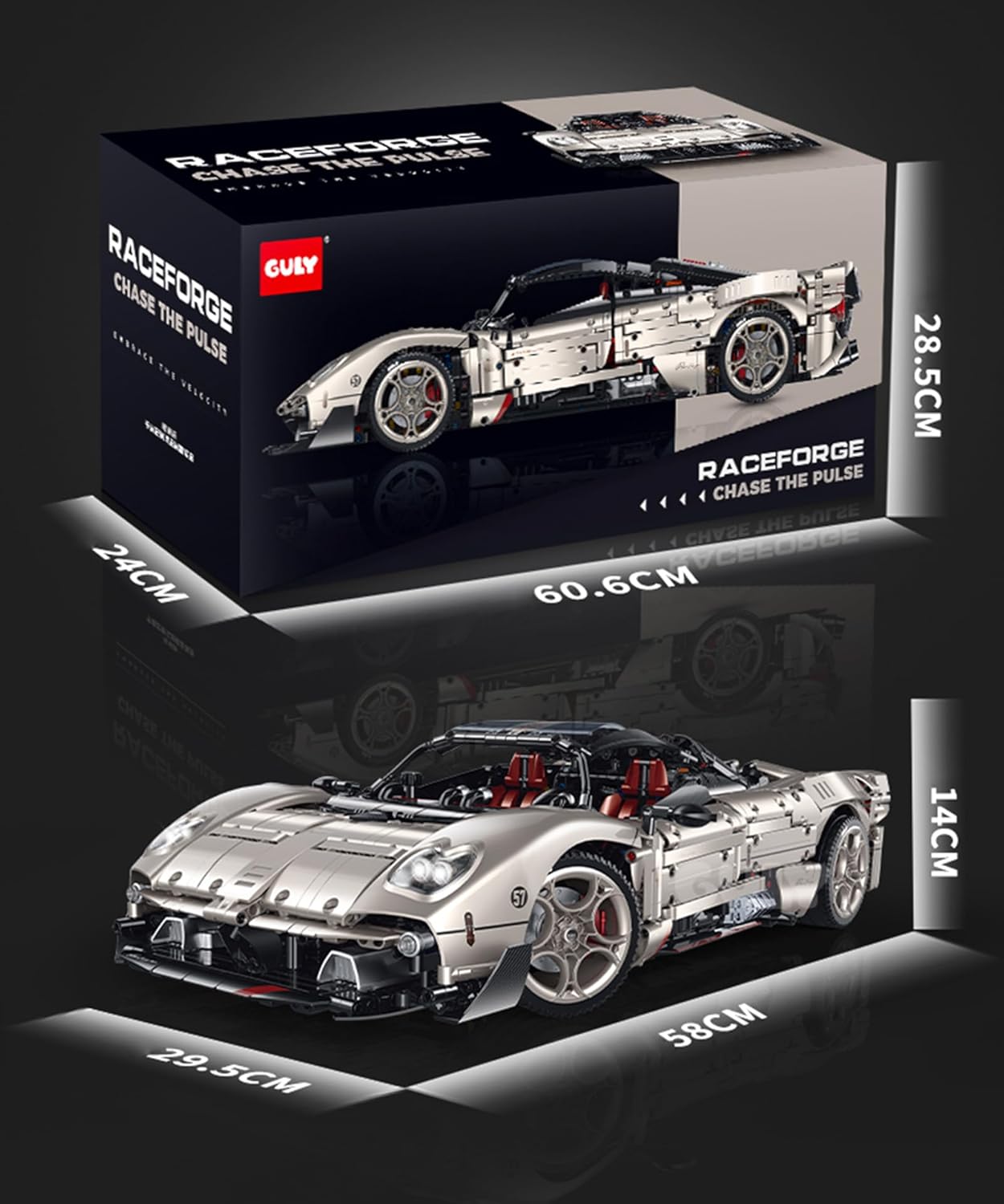 GULY 10657 Zenith GT: 1:8 Hyper-Performance RC Supercar Building Set