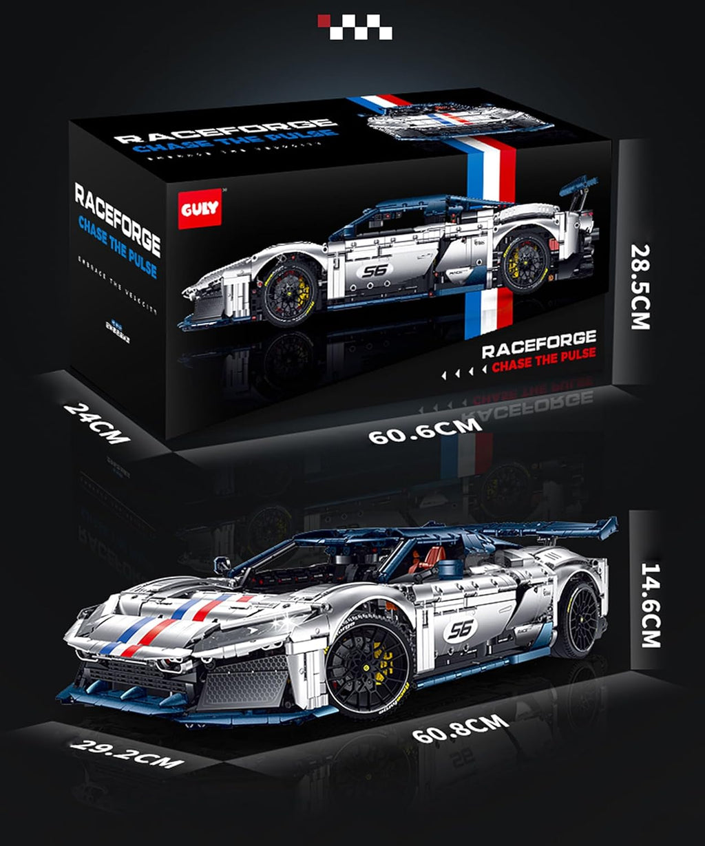 GULY 10656 Chase The Pulse F80: 1:8 Hyper-Performance RC Supercar Building Set