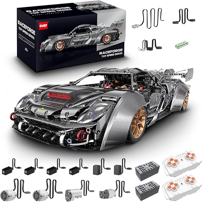 GULY 10629 Zephyr 918: 1:8 Hyper-Performance RC Supercar Building Set