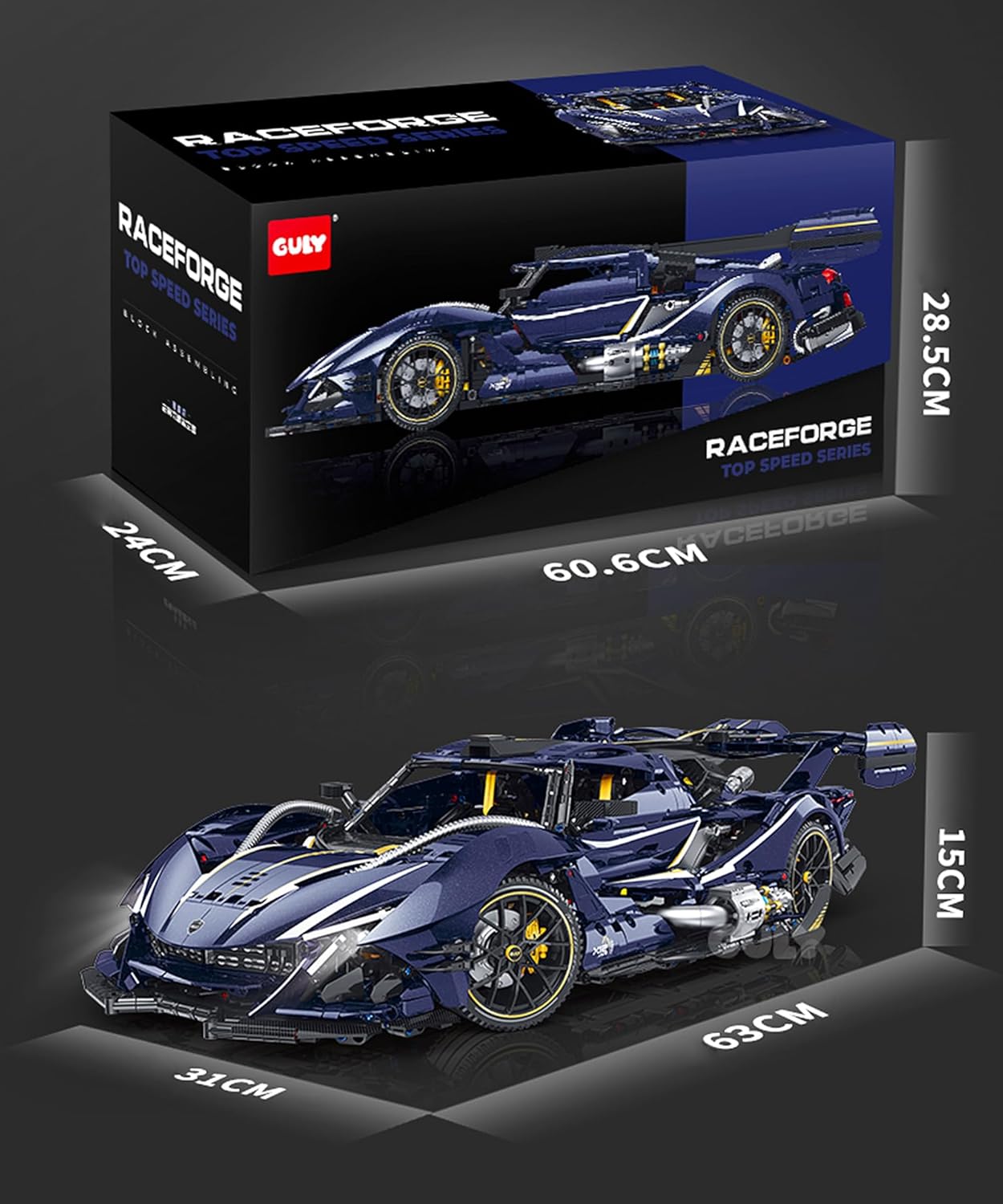GULY 10641 Track Edition: 1:8 Hyper-Performance RC Supercar Building Set