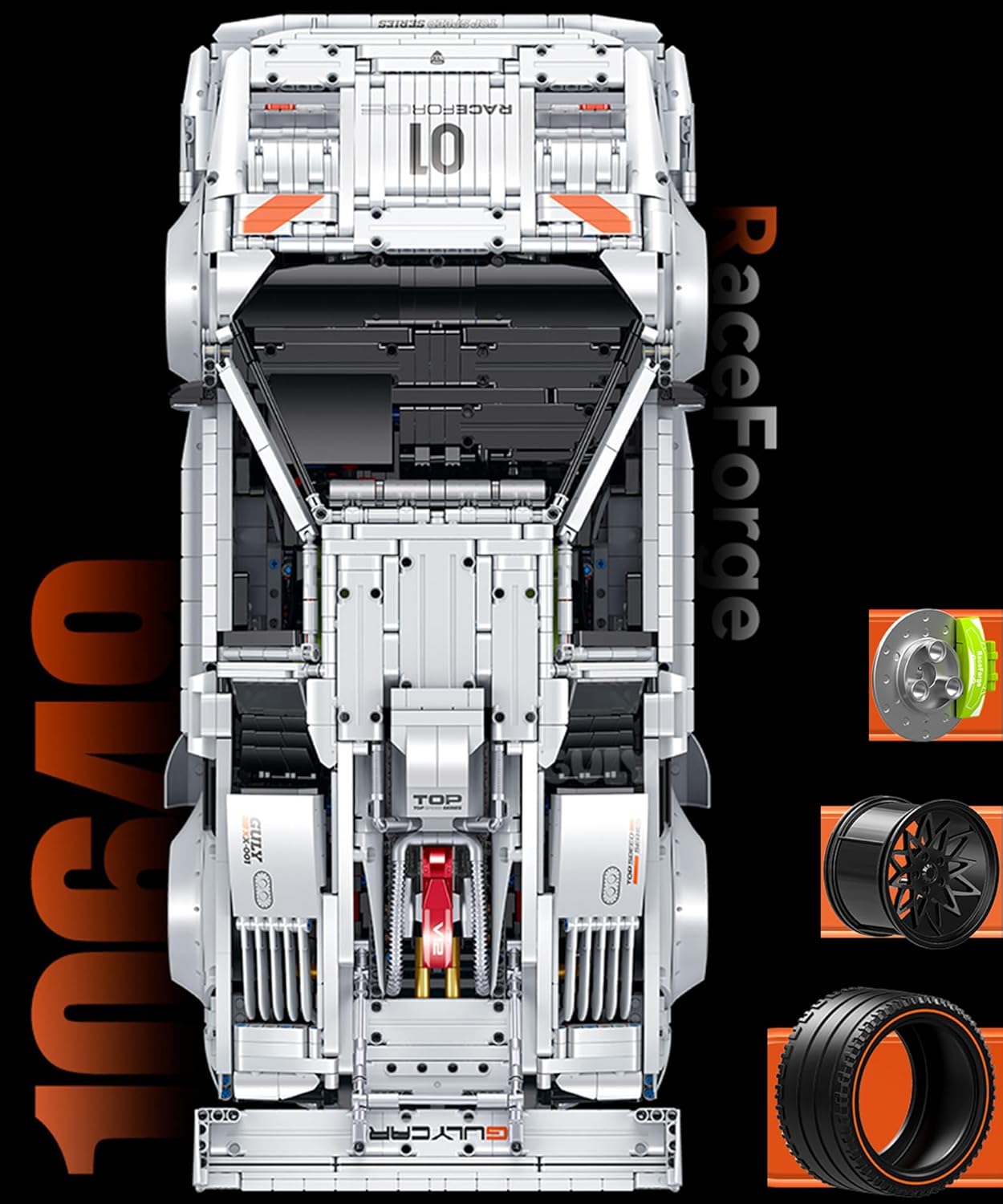 GULY 10649 LP-5000 Legacy: 1:8 Hyper-Performance RC Supercar Building Set