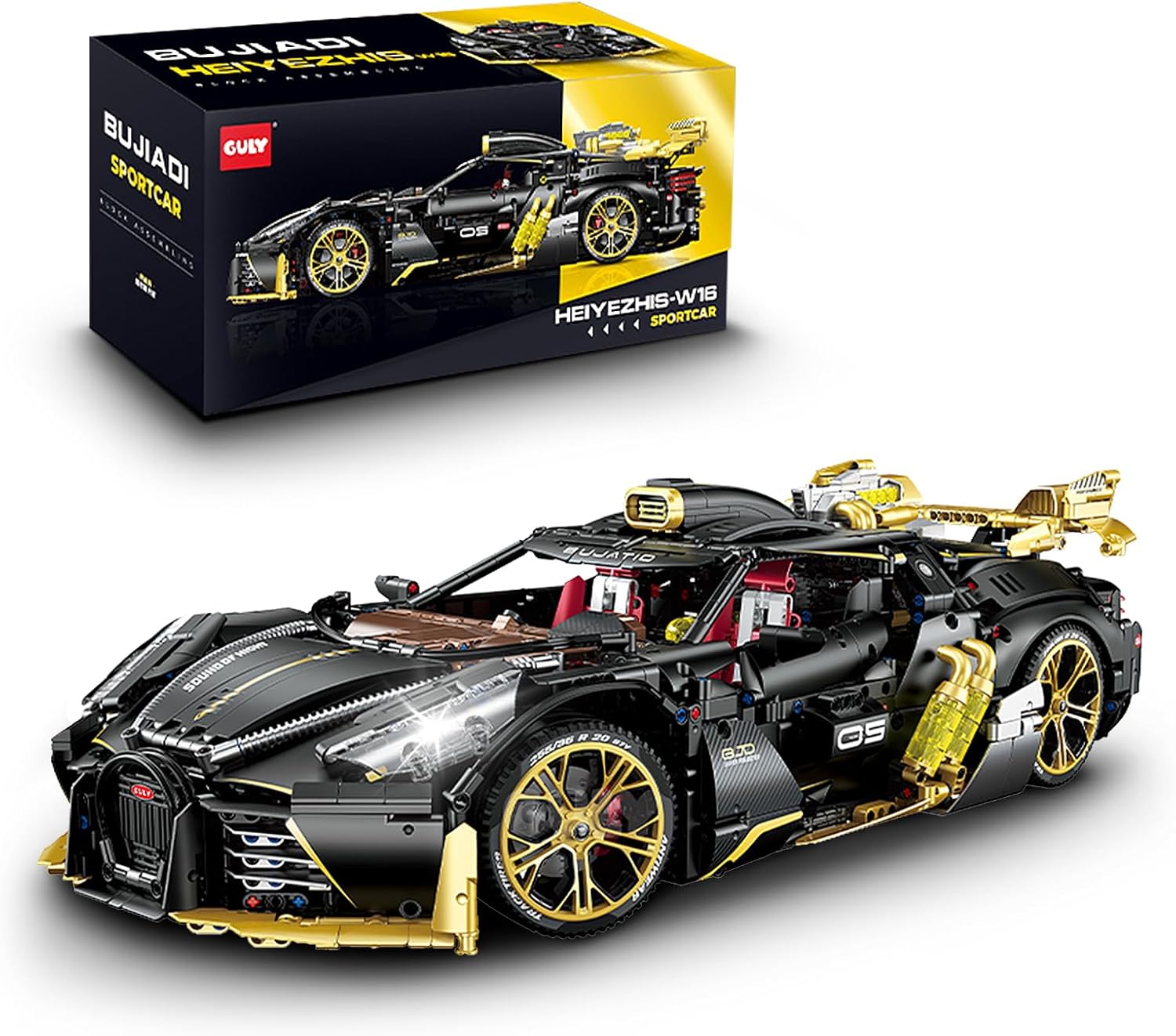 GULY 10631 Heiyezhis W16: 1:8 Hyper-Performance RC Supercar Building Set
