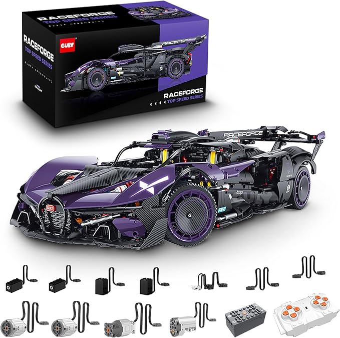GULY 10643 Purple Comet: Premium Hyper-Performance RC Supercar Building Set