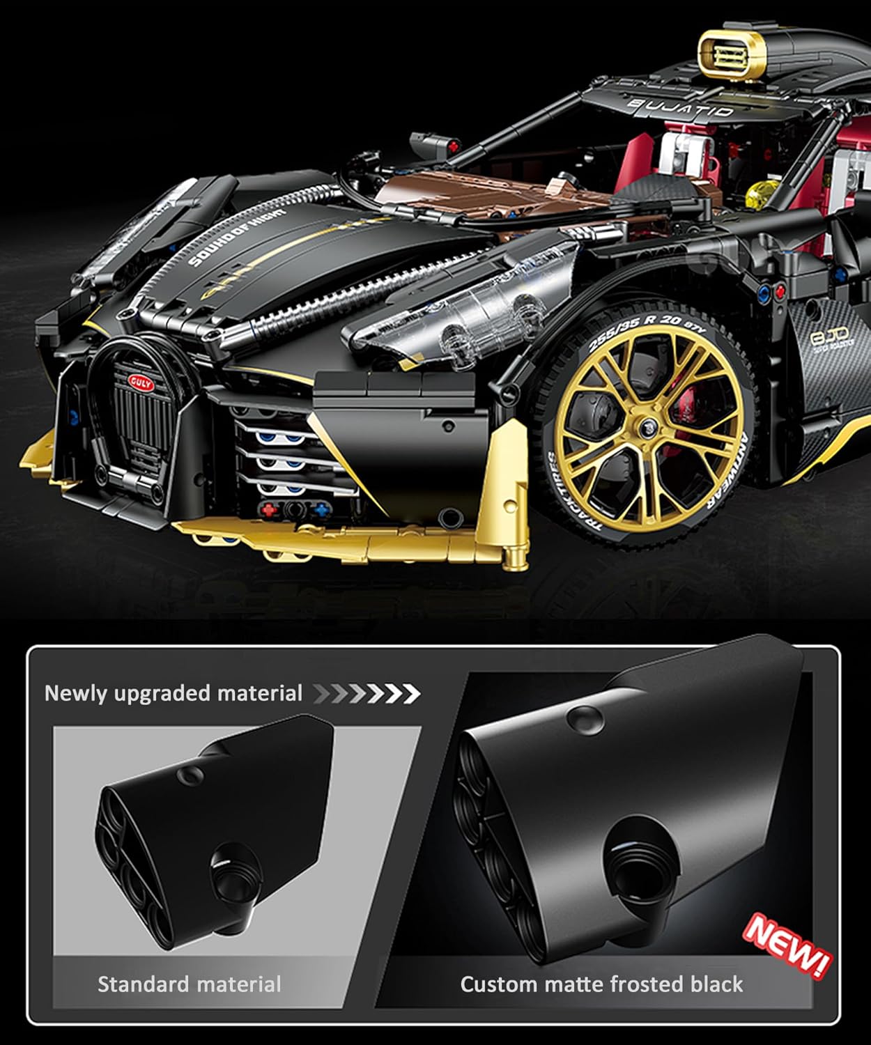 GULY 10631 Heiyezhis W16: 1:8 Hyper-Performance RC Supercar Building Set