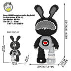MPIN M8011 MOMO Interstellar Boy Bunny (6550 Teile), 55 cm, Interstellarer Sci-Fi Hase, Mikro-3D Klemmbaustein Set für Erwachsene und Jugendliche, Futuristische Deko & Sammlerstück