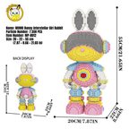 MPIN M8012 MOMO Interstellar Girl Bunny (7550 Teile), 55 cm, Interstellarer Girl Bunny im Pastell Sci-Fi Style, Mikro-3D Klemmbaustein Set für Erwachsene und Jugendliche, DIY Deko & Sammlerstück