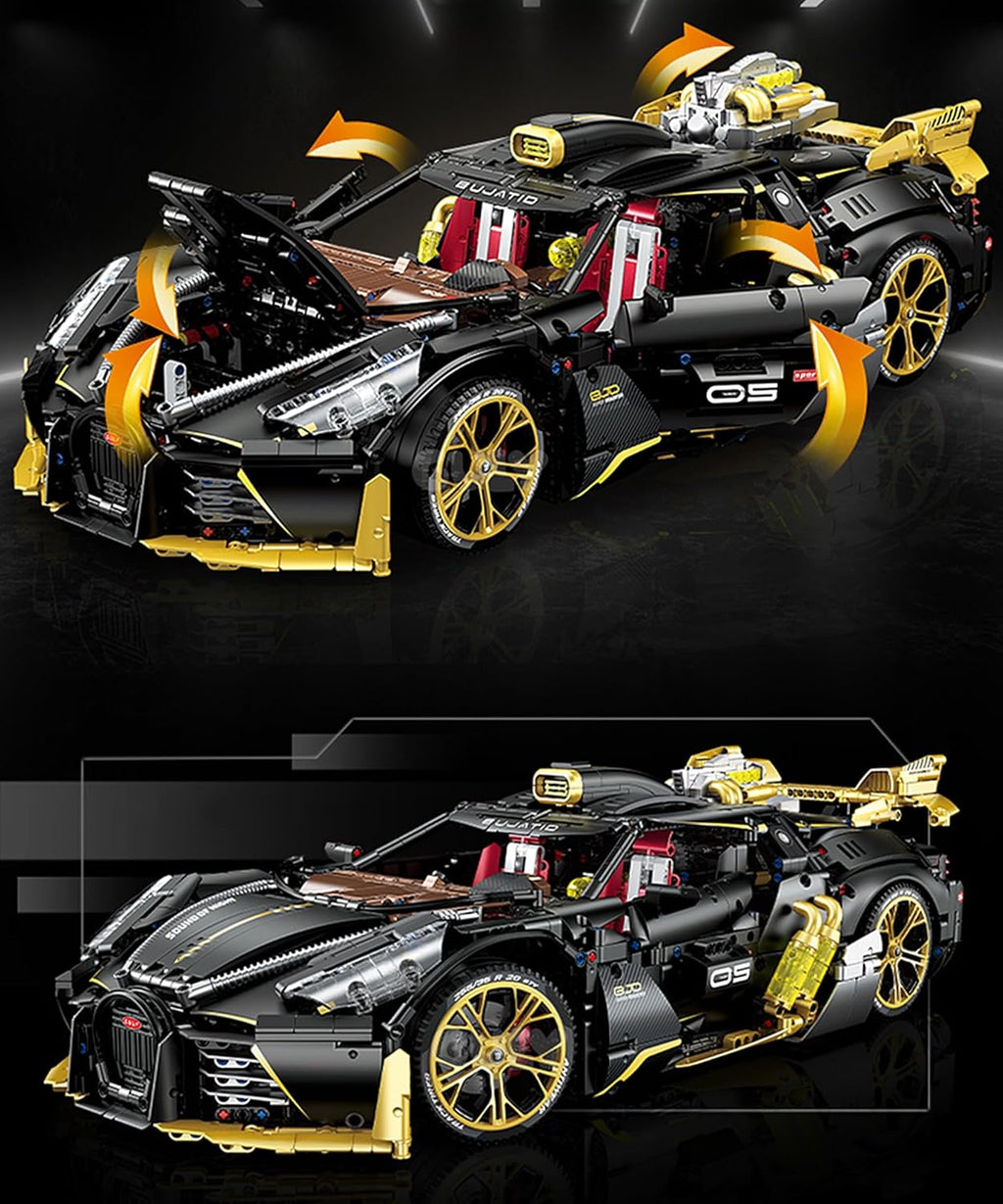 GULY 10631 Heiyezhis W16: 1:8 Hyper-Performance RC Supercar Building Set