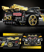 GULY 10631 Heiyezhis W16: 1:8 Hyper-Performance RC Supercar Building Set