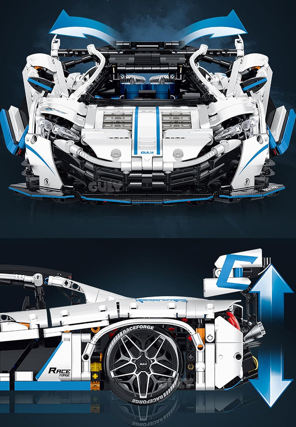 GULY 10652 Strikeline: Premium Hyper-Performance RC Supercar Building Set