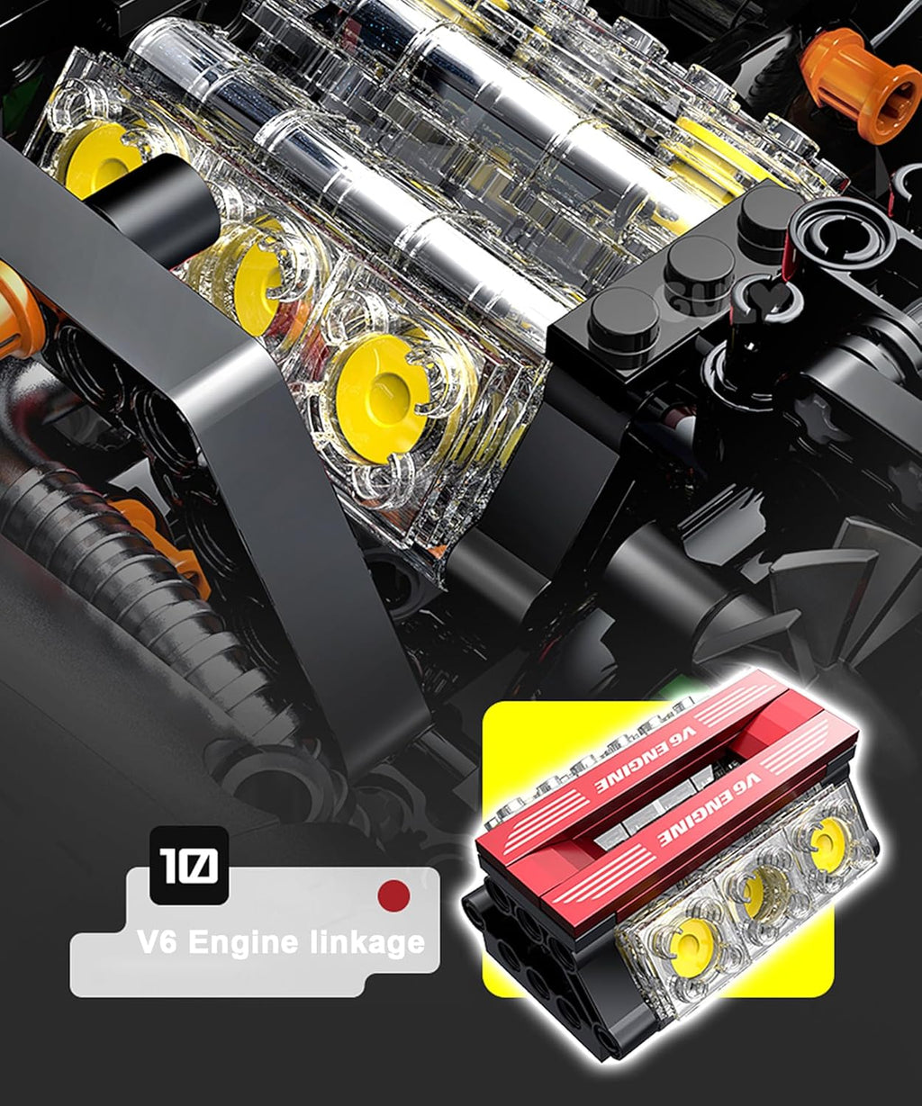 GULY 10656 Chase The Pulse F80: 1:8 Hyper-Performance RC Supercar Building Set