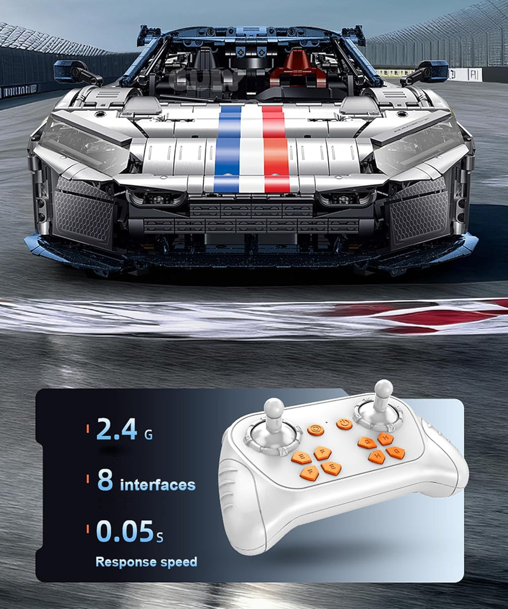 GULY 10656 Chase The Pulse F80: 1:8 Hyper-Performance RC Supercar Building Set