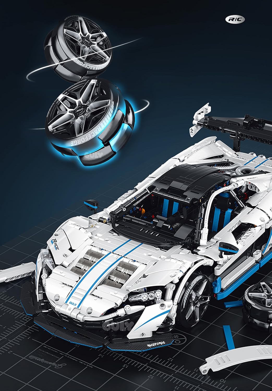 GULY 10652 Strikeline: Premium Hyper-Performance RC Supercar Building Set