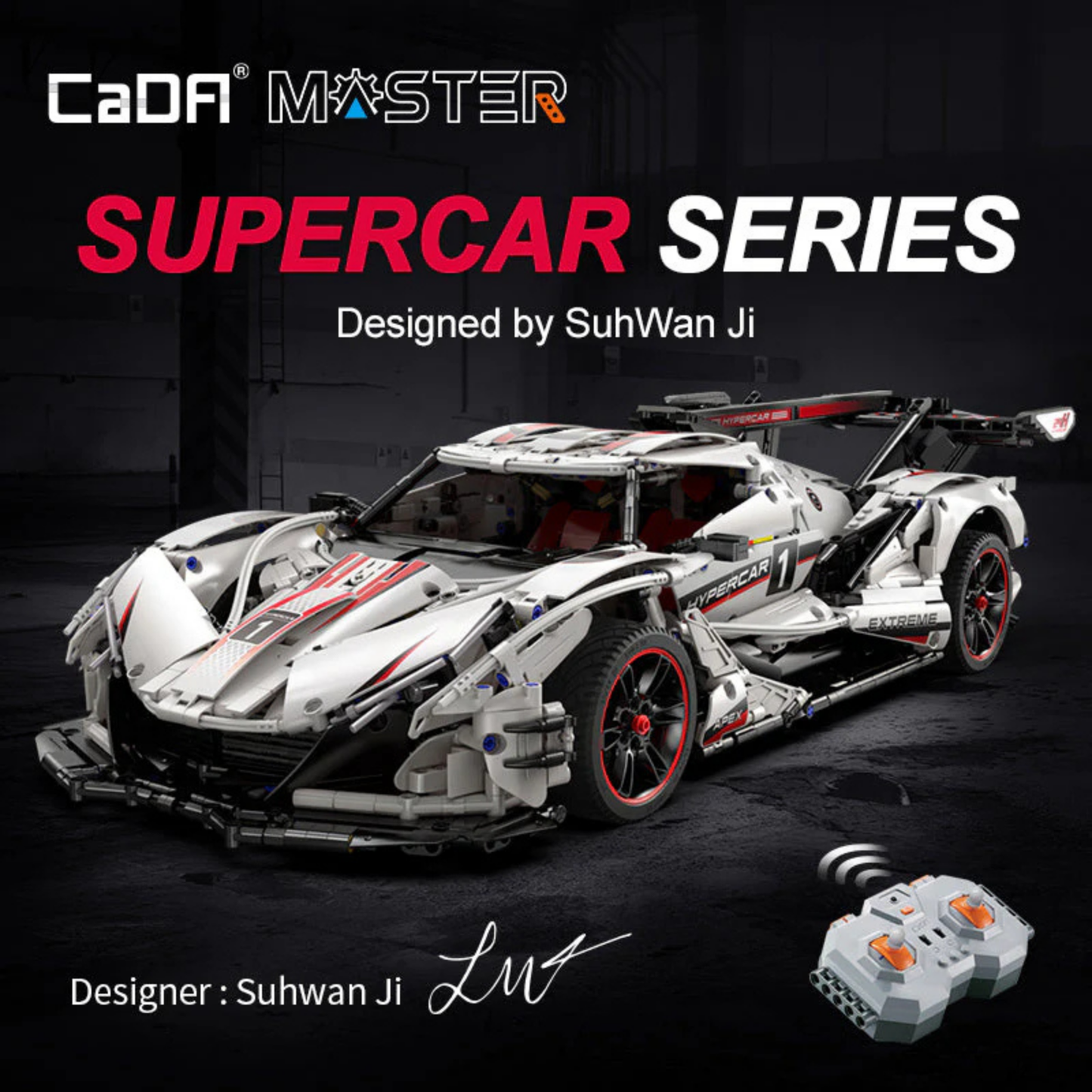 CaDA Master Motorized V12 Hypercar RC 1:8 Scale (C61053W) - (Dynamic)