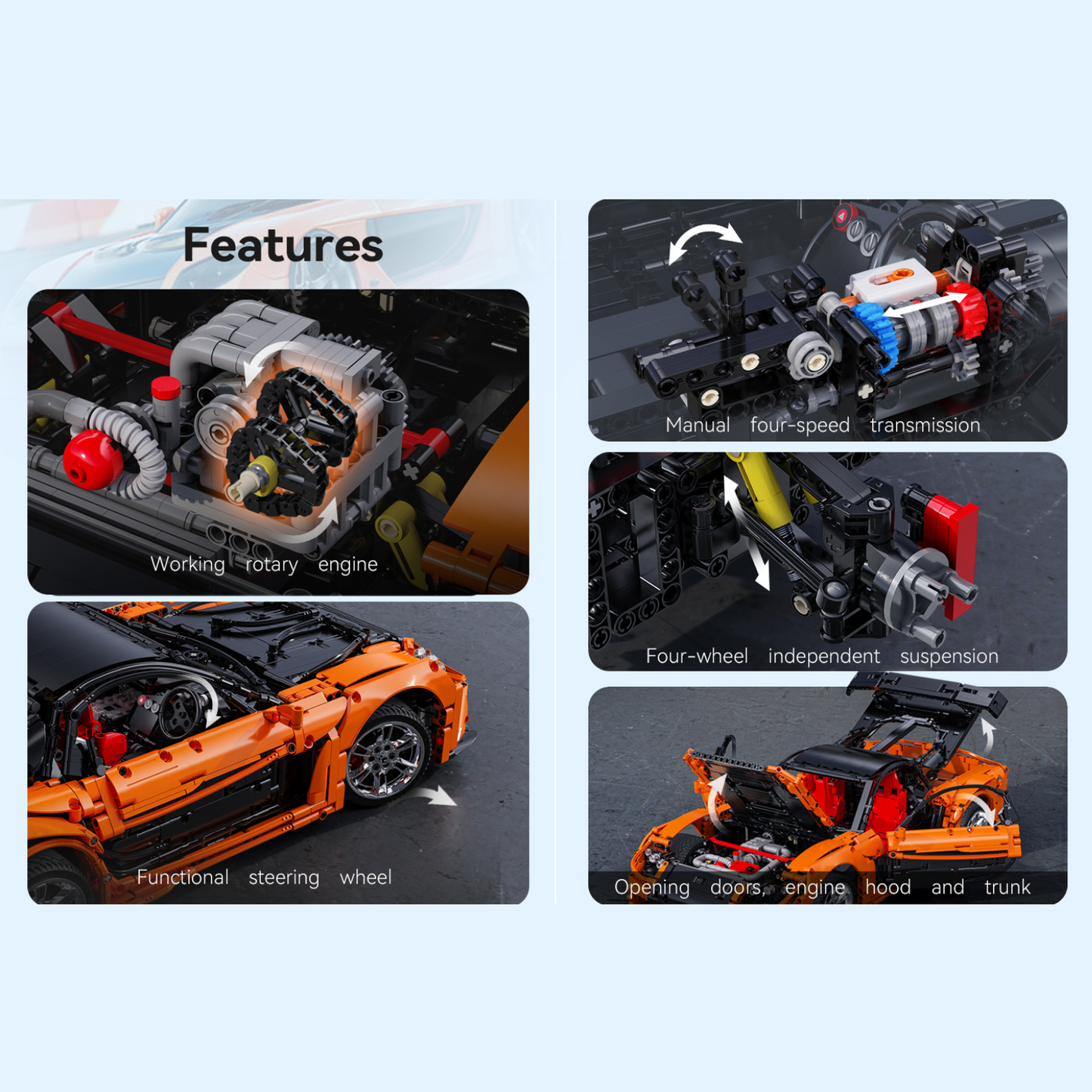 CaDA Master Mazda RX-7 Licensed Supercar 1:8 Scale (C61502W) - (Dynamic or Static)
