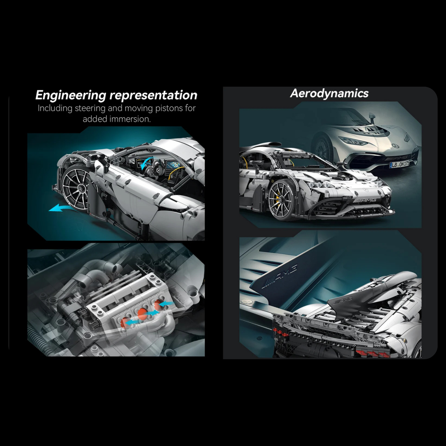 CaDA Master Mercedes-AMG One Licensed Hypercar 1:8 Scale (C61503W) - (Dynamic or Static)