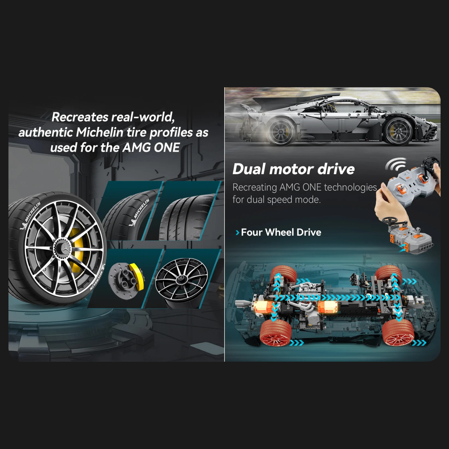 CaDA Master Mercedes-AMG One Licensed Hypercar 1:8 Scale (C61503W) - (Dynamic or Static)