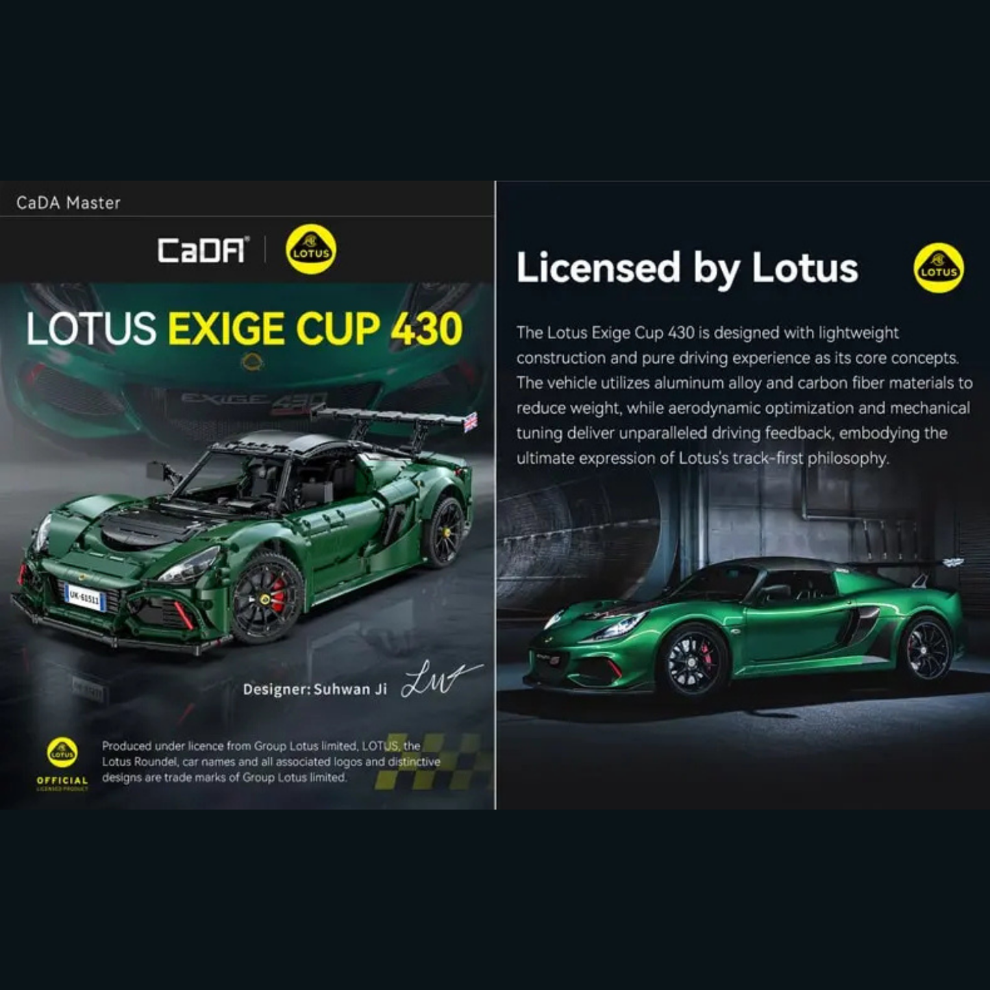 CaDA Master Lotus Exige Cup 430 Licensed Supercar 1:8 Scale (C61511W) - (Static)