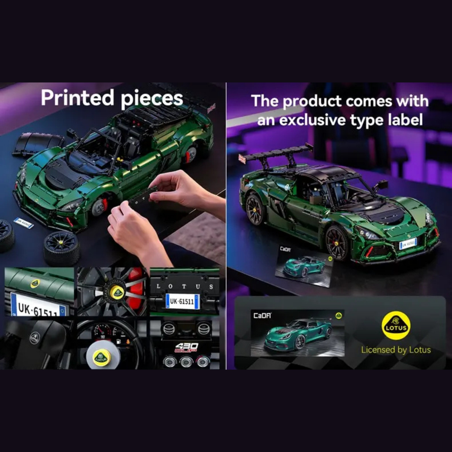 CaDA Master Lotus Exige Cup 430 Licensed Supercar 1:8 Scale (C61511W) - (Static)