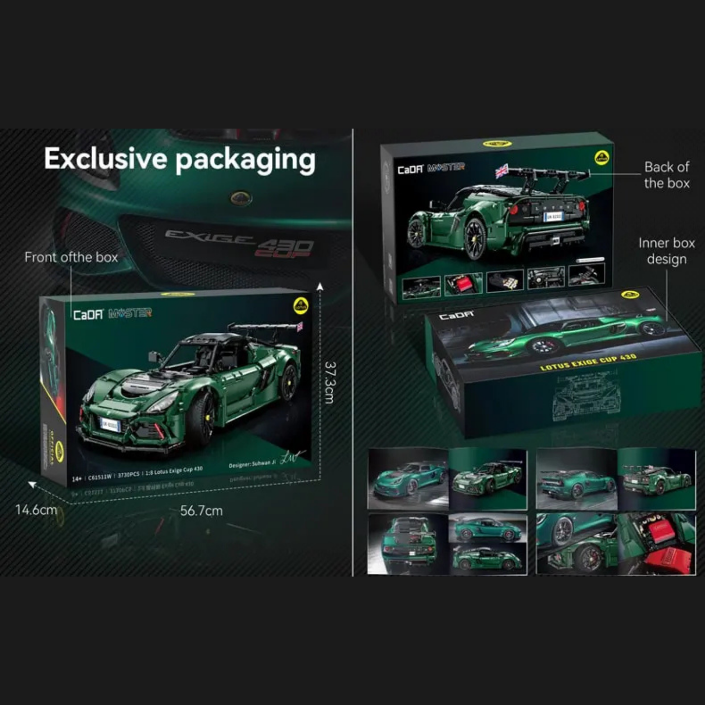 CaDA Master Lotus Exige Cup 430 Licensed Supercar 1:8 Scale (C61511W) - (Static)