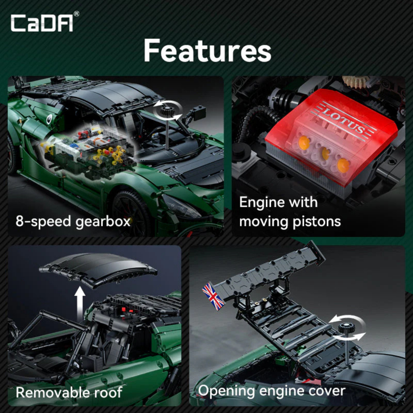CaDA Master Lotus Exige Cup 430 Licensed Supercar 1:8 Scale (C61511W) - (Static)