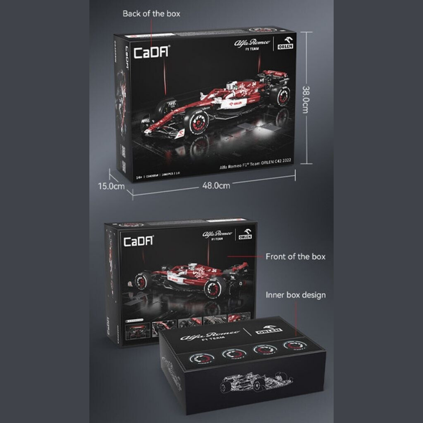 CaDA Alfa Romeo F1 Team C42 Licensed Racing Car 1:8 Scale (C64005W) - (Static)