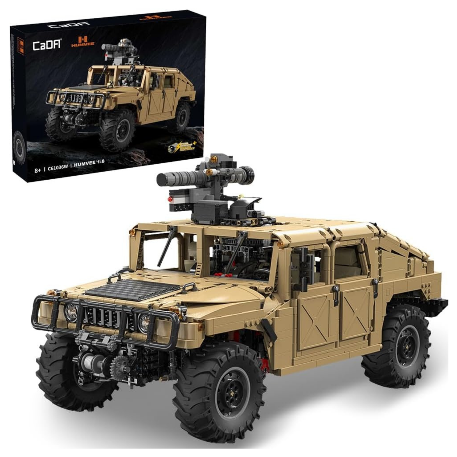 CaDA Master Humvee Off-Road Vehicle 1:8 Scale (C61036W) - (Dynamic or Static)