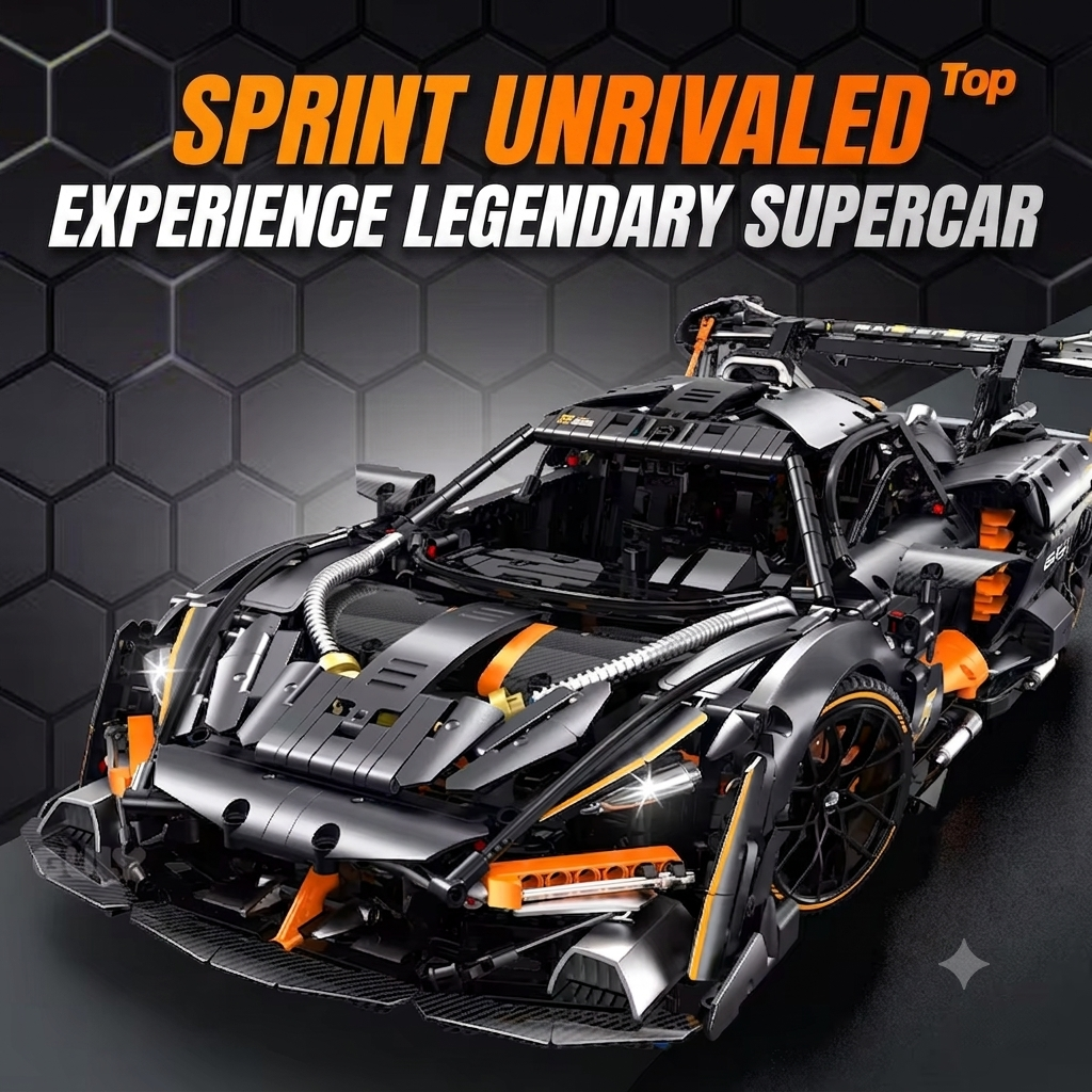 GULY 10646 Carbon Saint: Premium Hyper-Performance RC Supercar Building Set